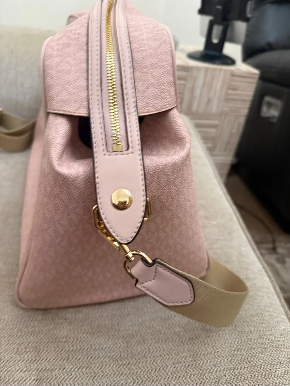 Michael Kors Pink Logo weekender bag